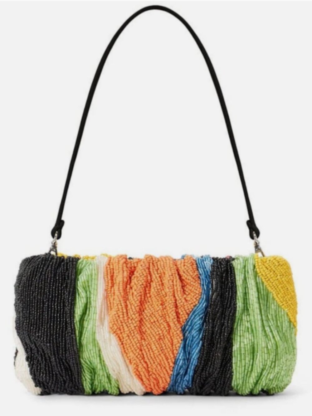 STAUD Beaded Bean Convertible Clutch Bag in Marble Wave MSRP$295 FUN & CHIC
